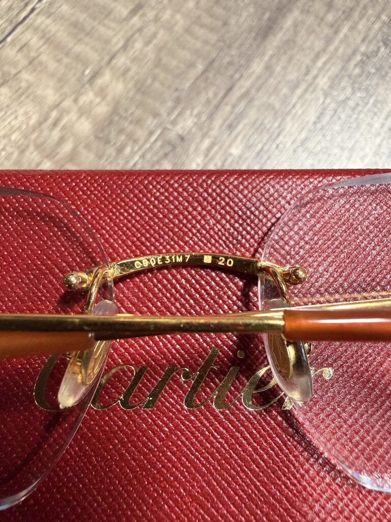 Cartier Rimless Gold Frame