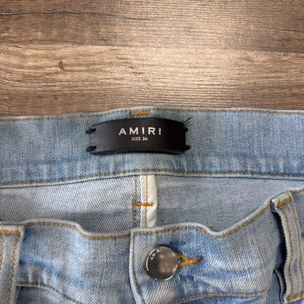 Amiri Jean Light Blue Star Patch