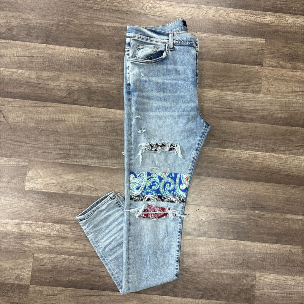 Amiri Jean Bandana Patch