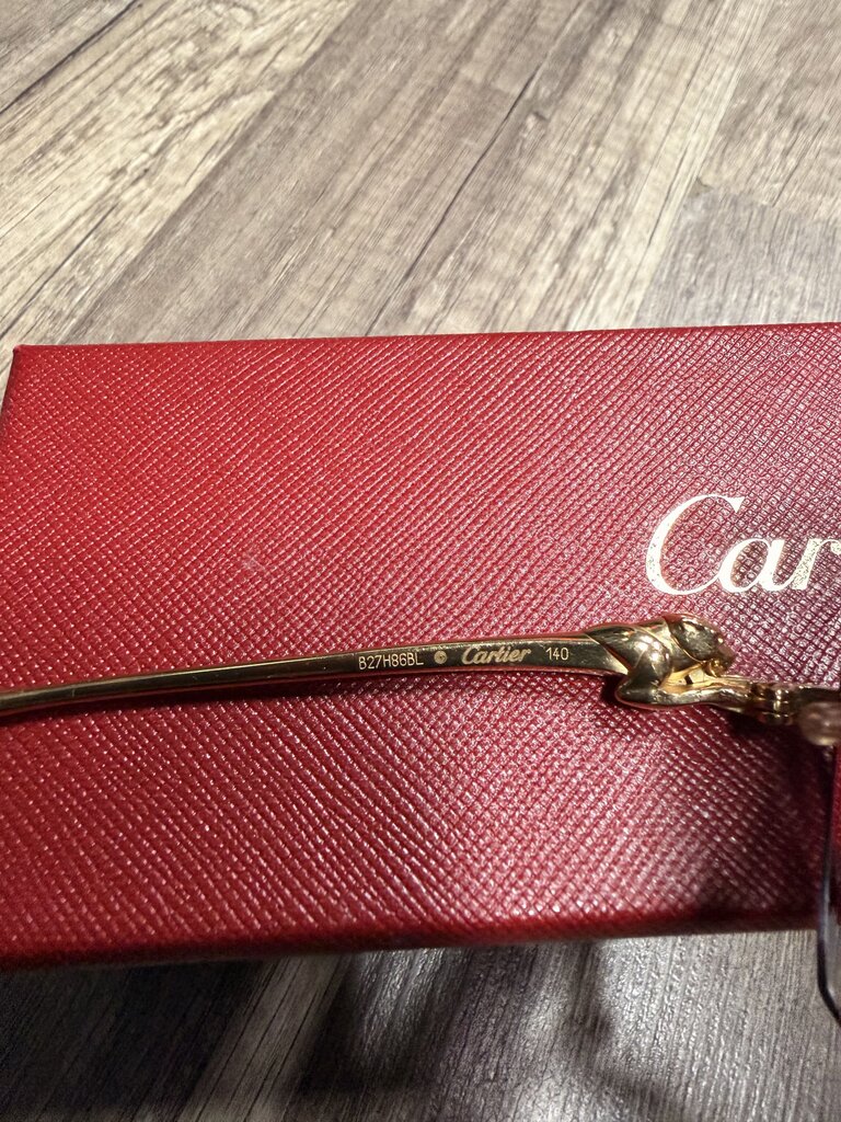 Cartier Gold Tinted Panther Glasses