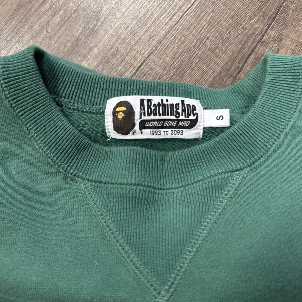 Bape College Logo Crewneck Green