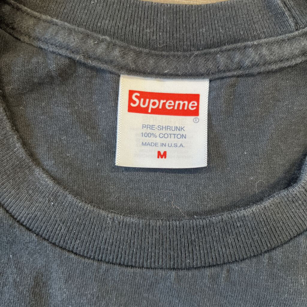 Supreme shirt black faded logo