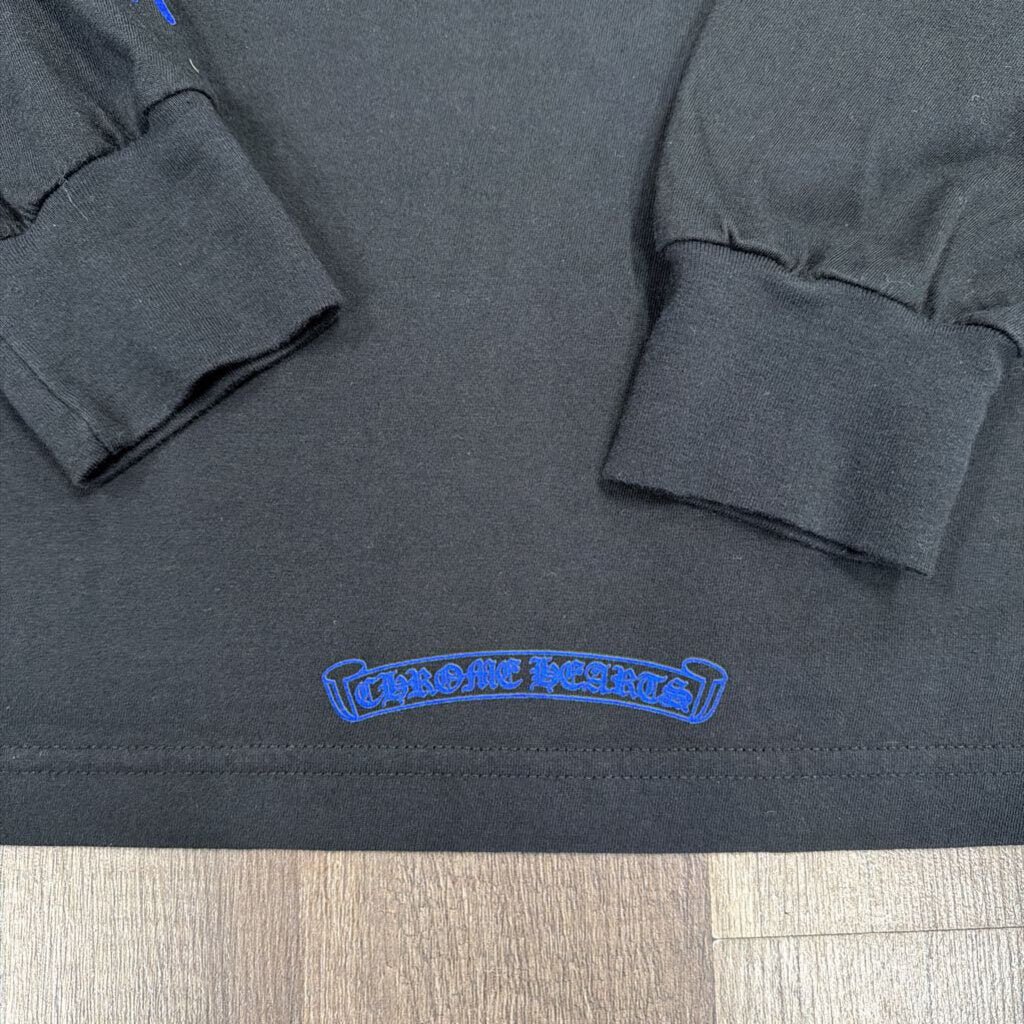 Chrome hearts long sleeve black blue neck logo