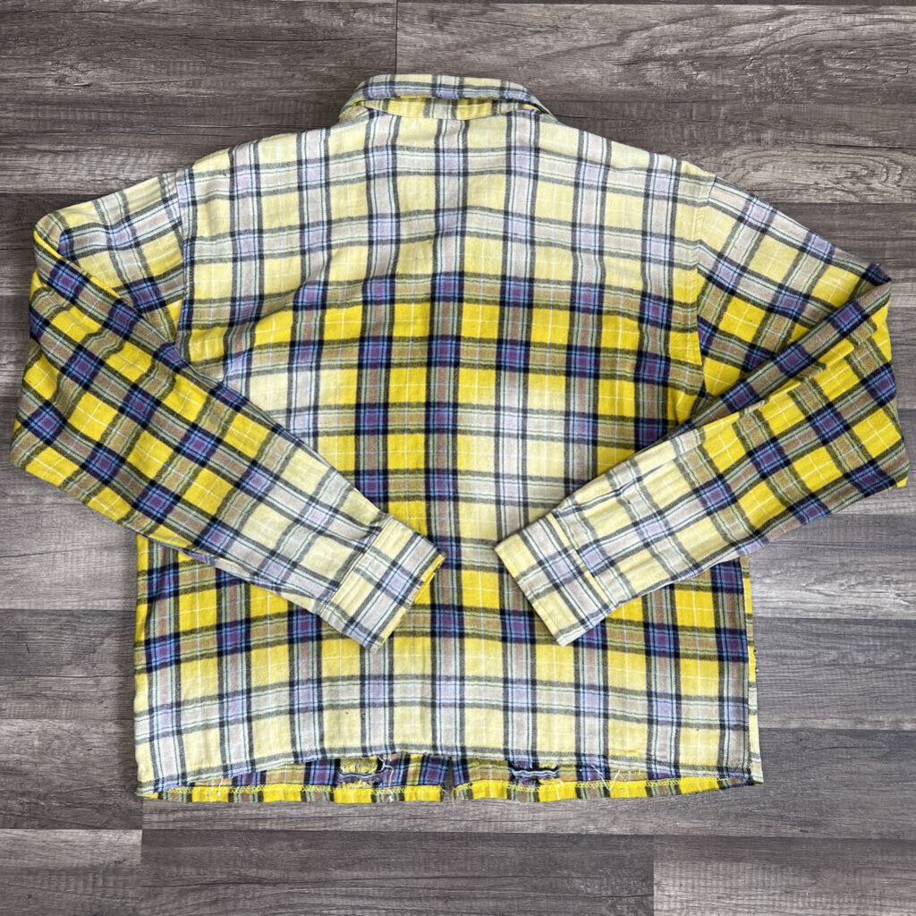 Vale Yellow Rhinestone Flannel Shirt