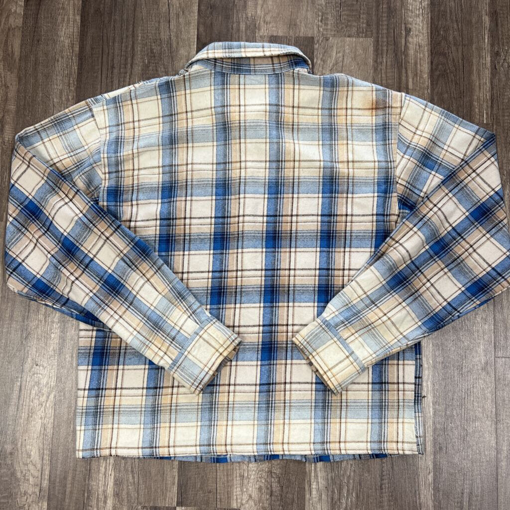 Vale Blue Rhinestone Flannel Shirt