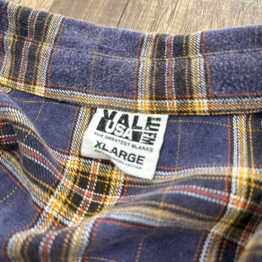 Vale Rhinestone Flannel Yellow Blue