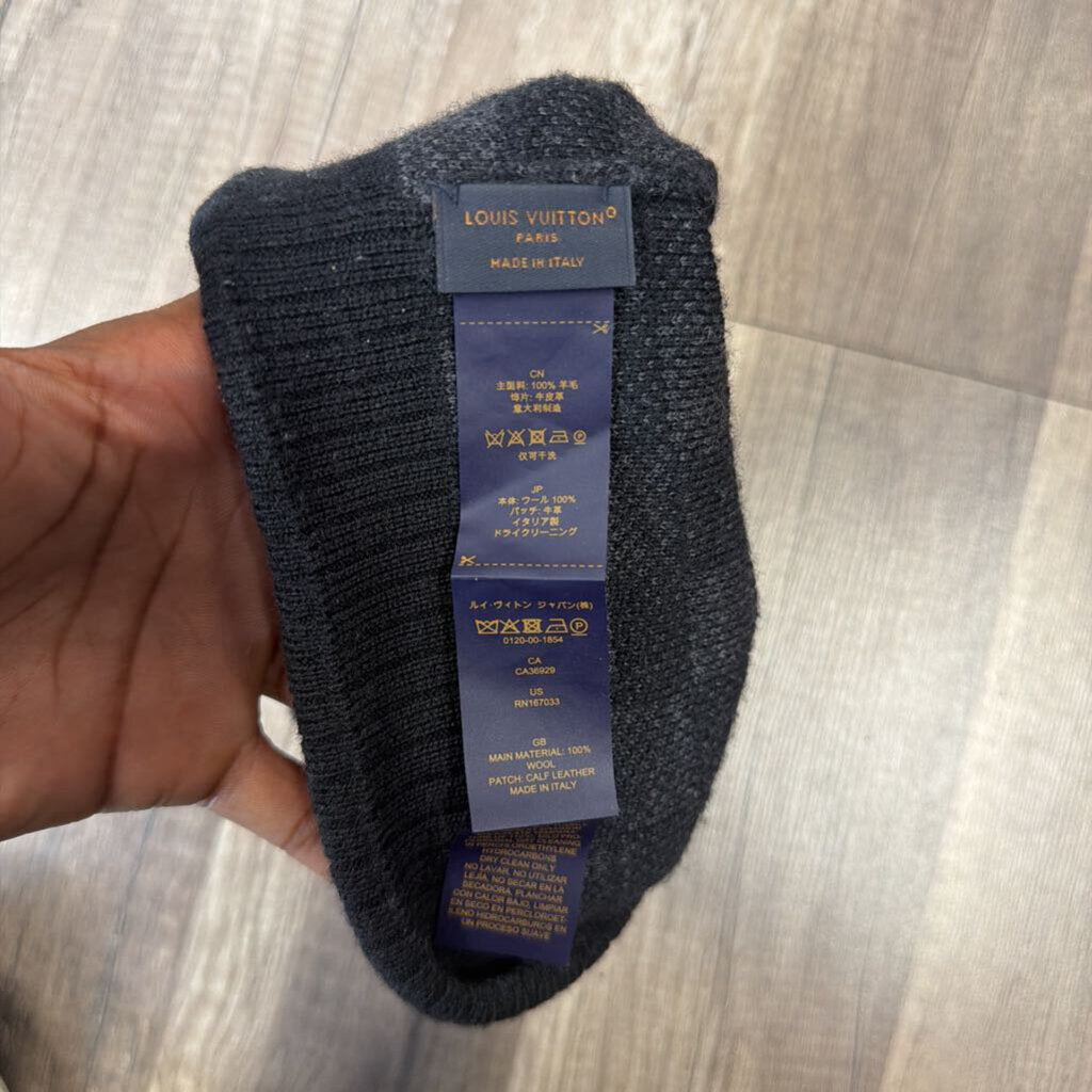Louis Vuitton black damier beanie