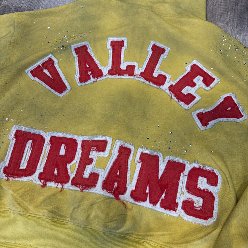 Vale Yellow Crest Zip Up hoodie