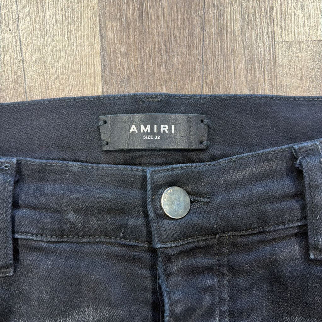 Amiri Jean Mx-1 Black Blue Patch
