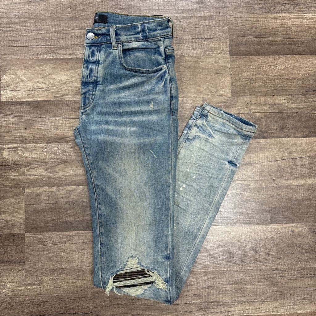 Amiri Jean Green Patch Logo