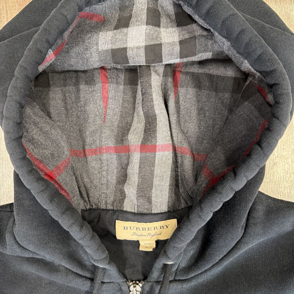 Burberry Hoodie Black Zip Up