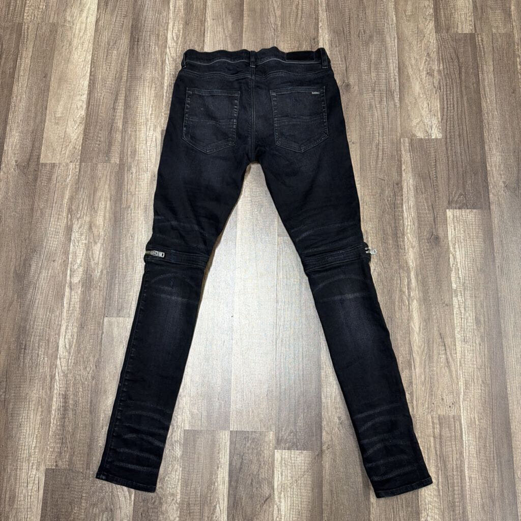 Amiri Biker Jeans Flannel Red Patch