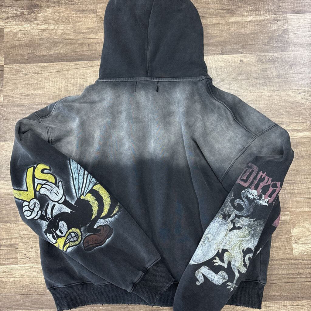 Valley Dreams Blasted Forever Zip Up black