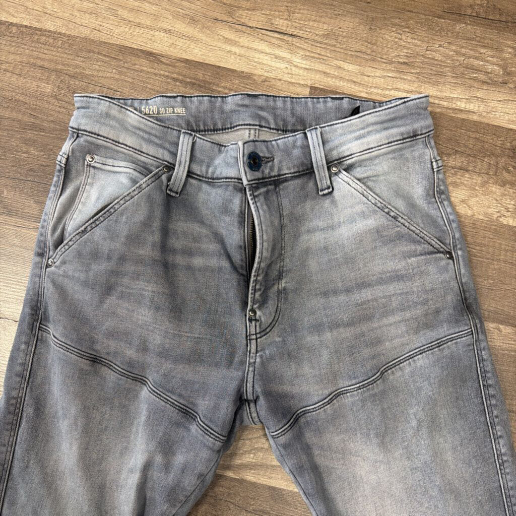 G Star Jean Zip Knee Grey