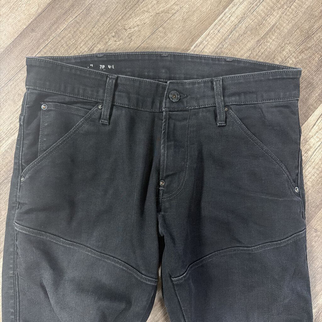 G Star Jean Zip Knee Black