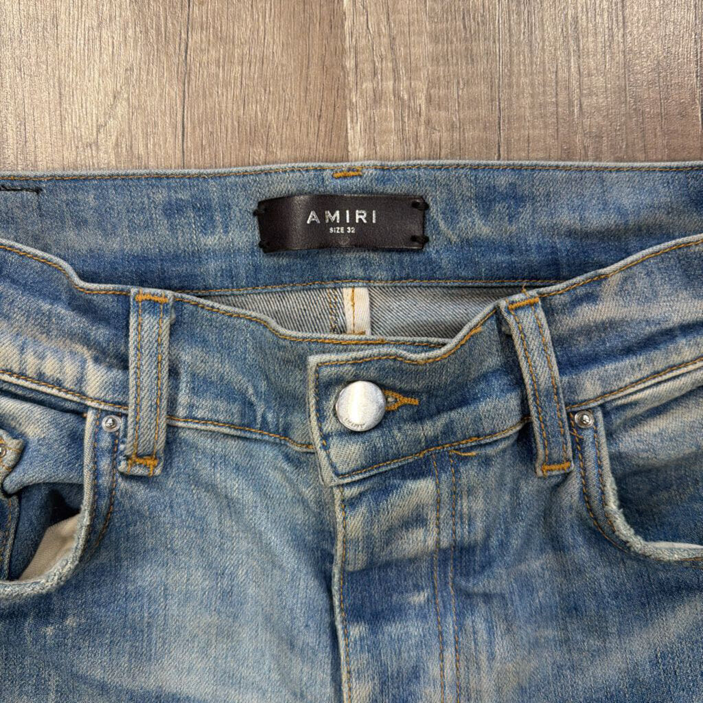 Amiri jeans oblique denim logo