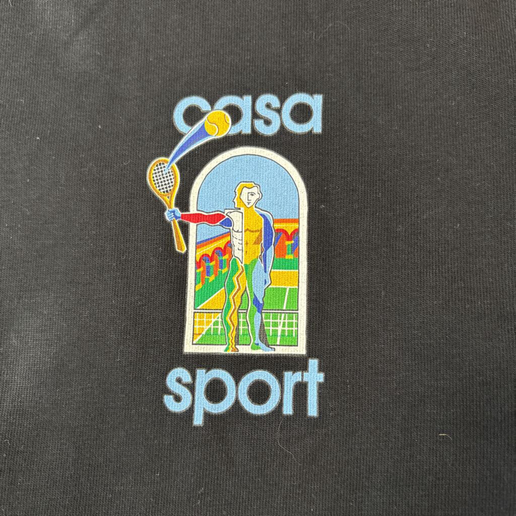 Casa Blanca Tennis Statue Shirt Black