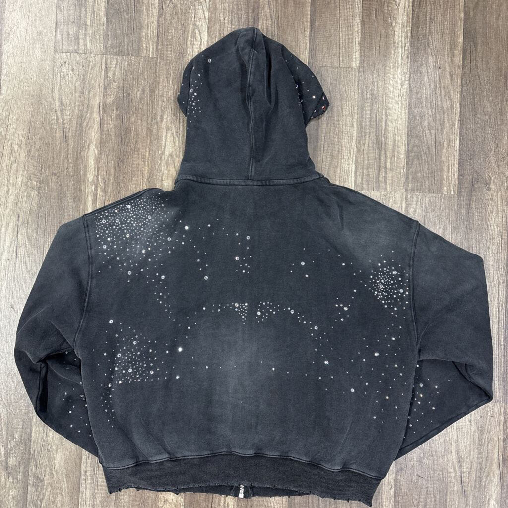 Valley dream rhinestone zip up hoodie
