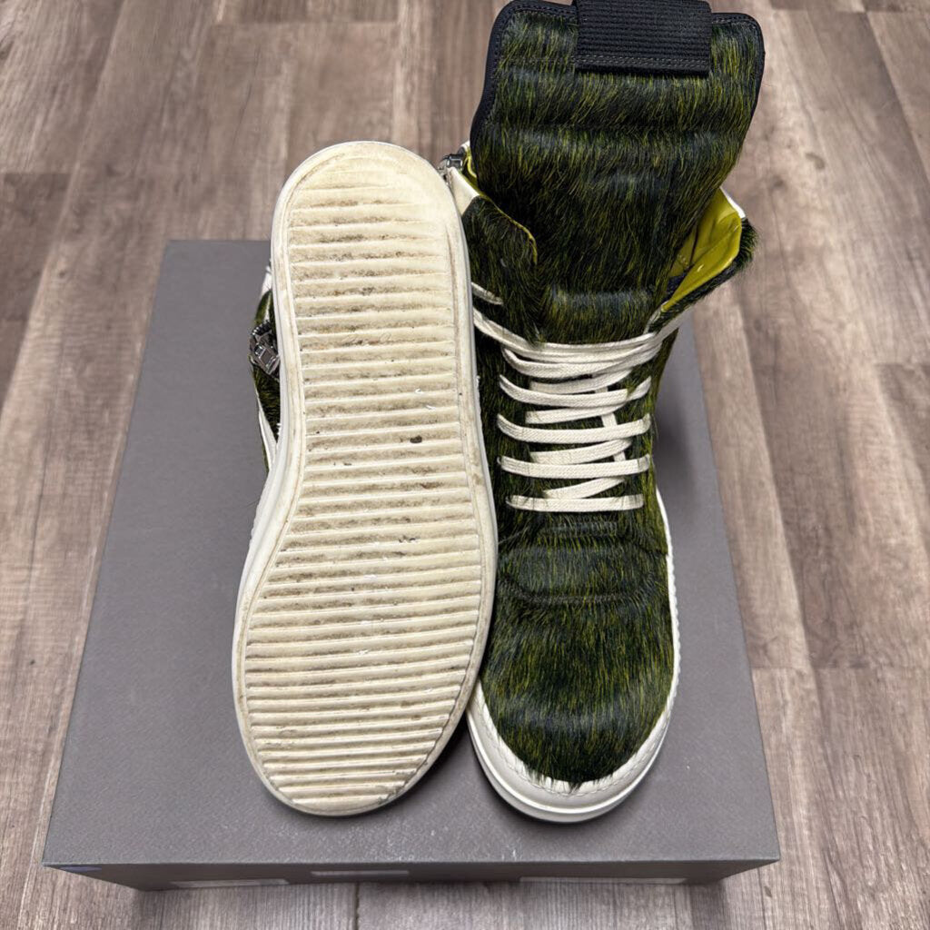 Rick Owens Geobasket Fuzzy Green