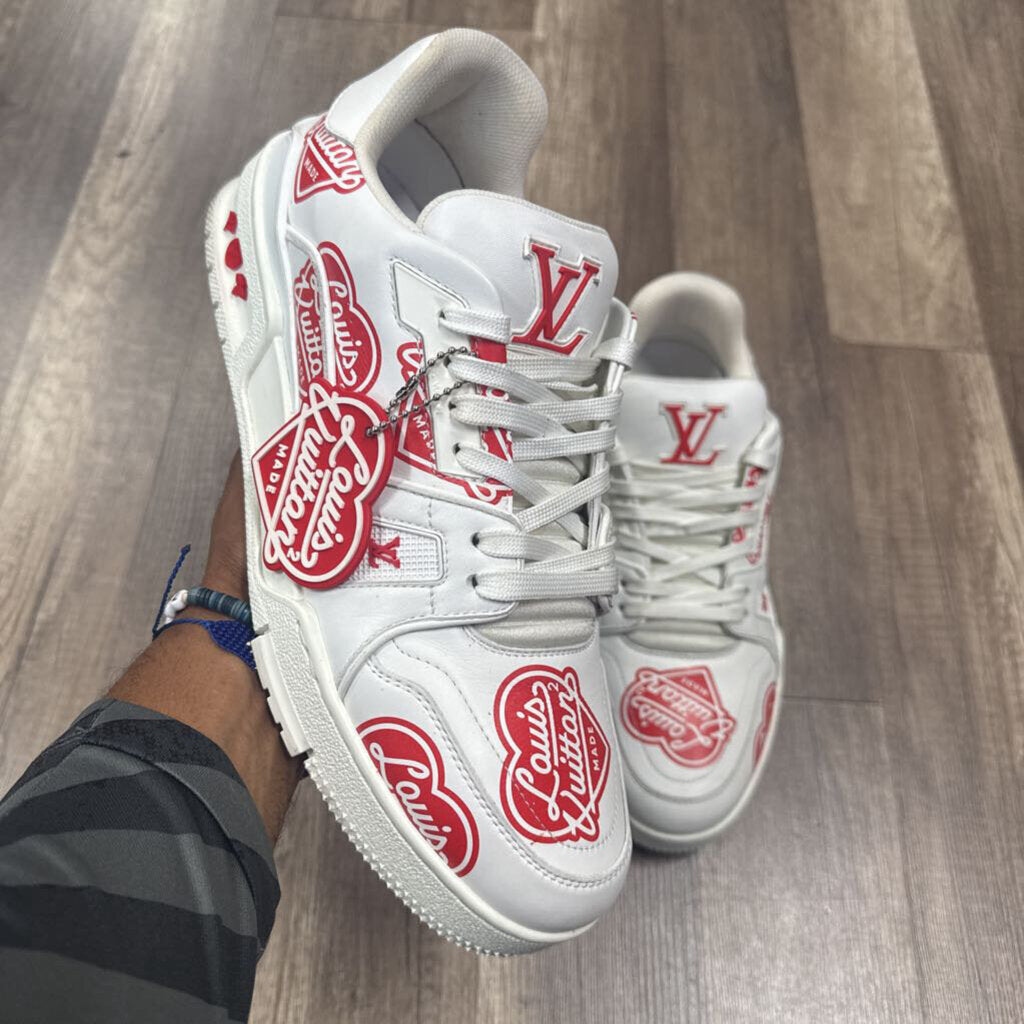 Louis Vuitton Nigo Made Trainer White Red