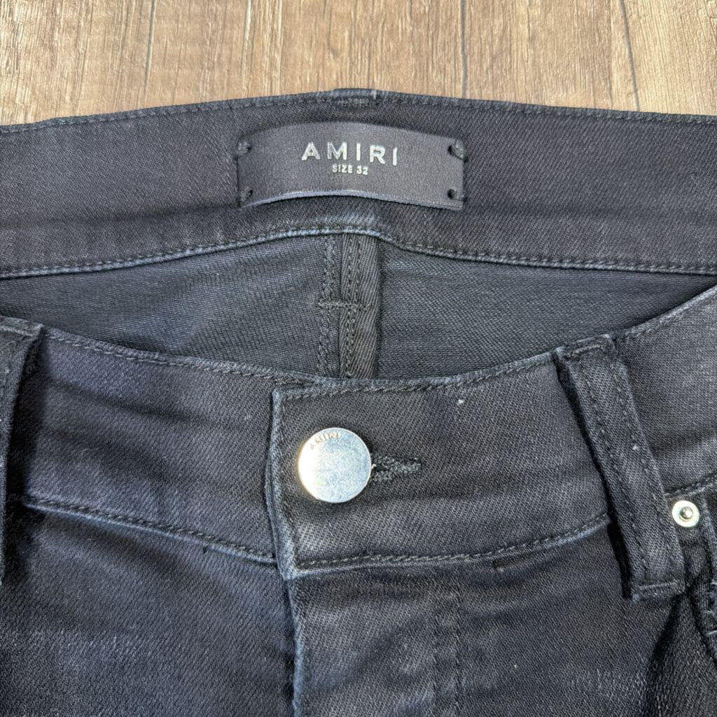Amiri Jean Mx1 Black Paisley Patch
