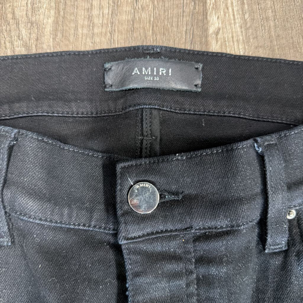 Amiri Jean Oblique Logo Black