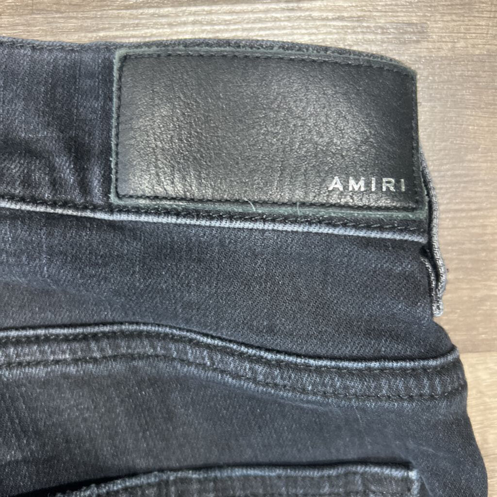 amiri jeans black drip logo