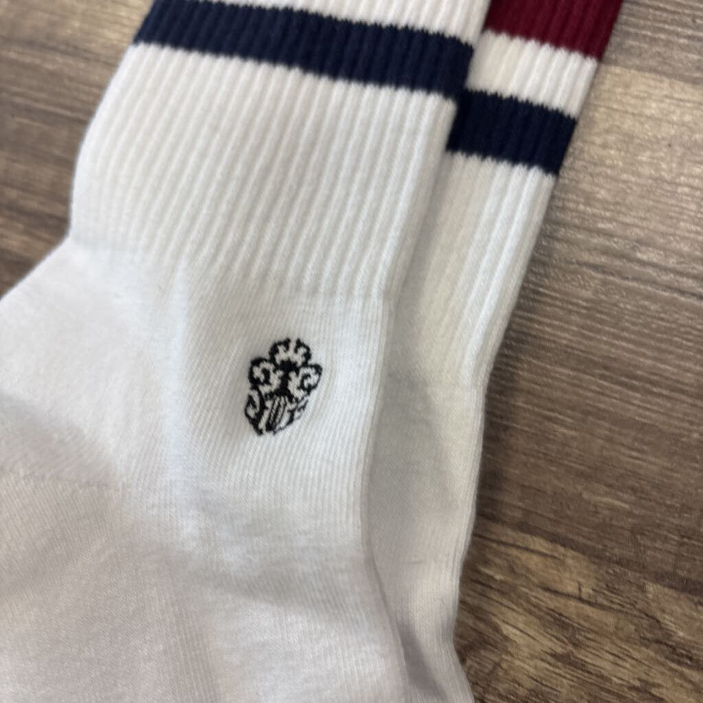 Chrome Hearts White Red Stripe Socks