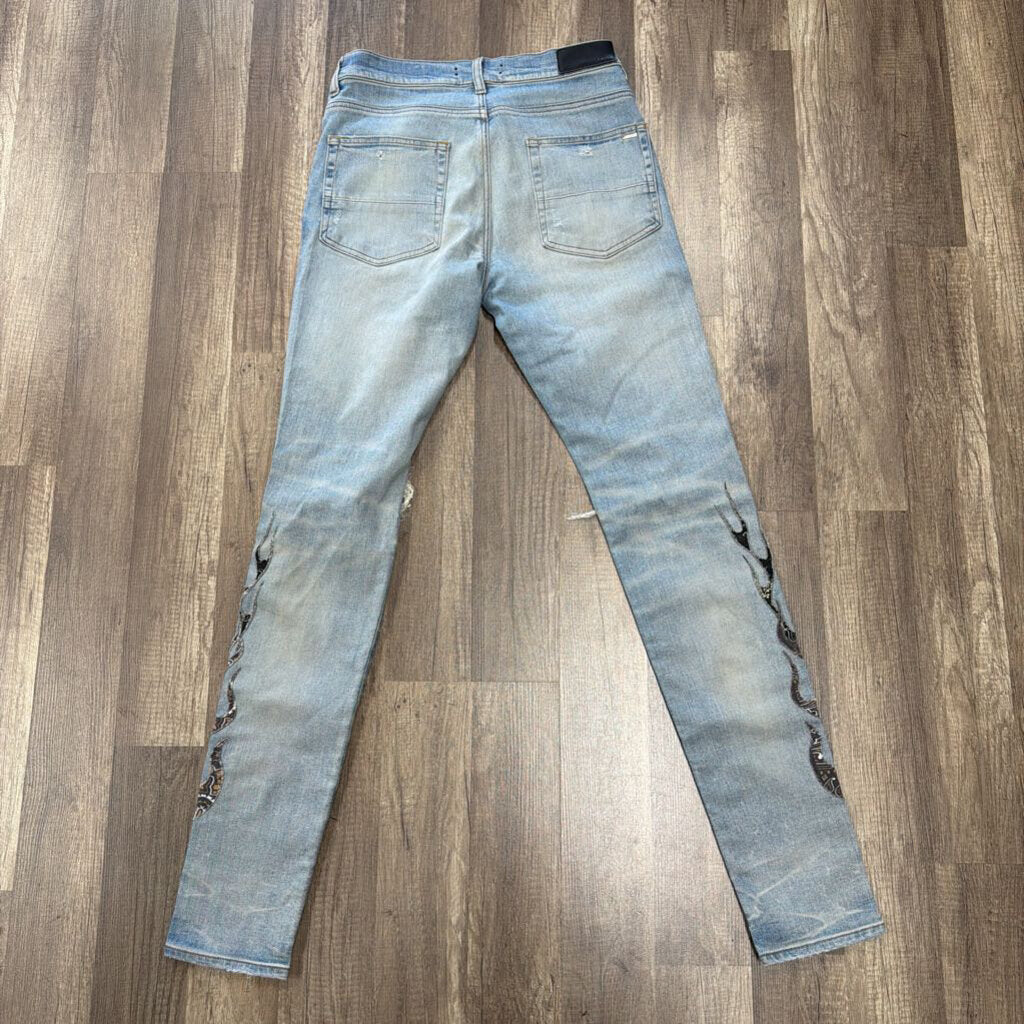 Amiri Jeans Blue/Black Flame