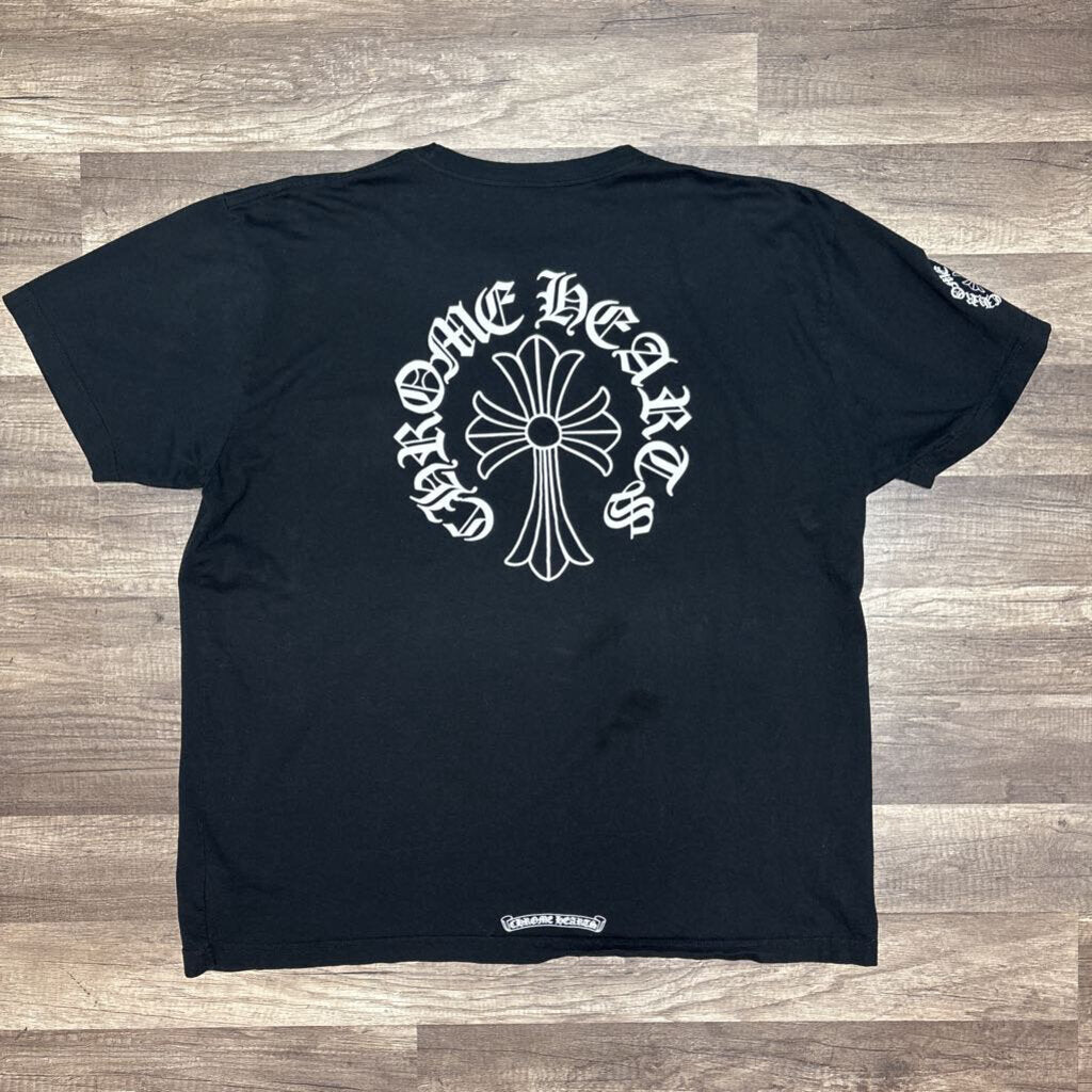 Chrome hearts black neck logo shirt