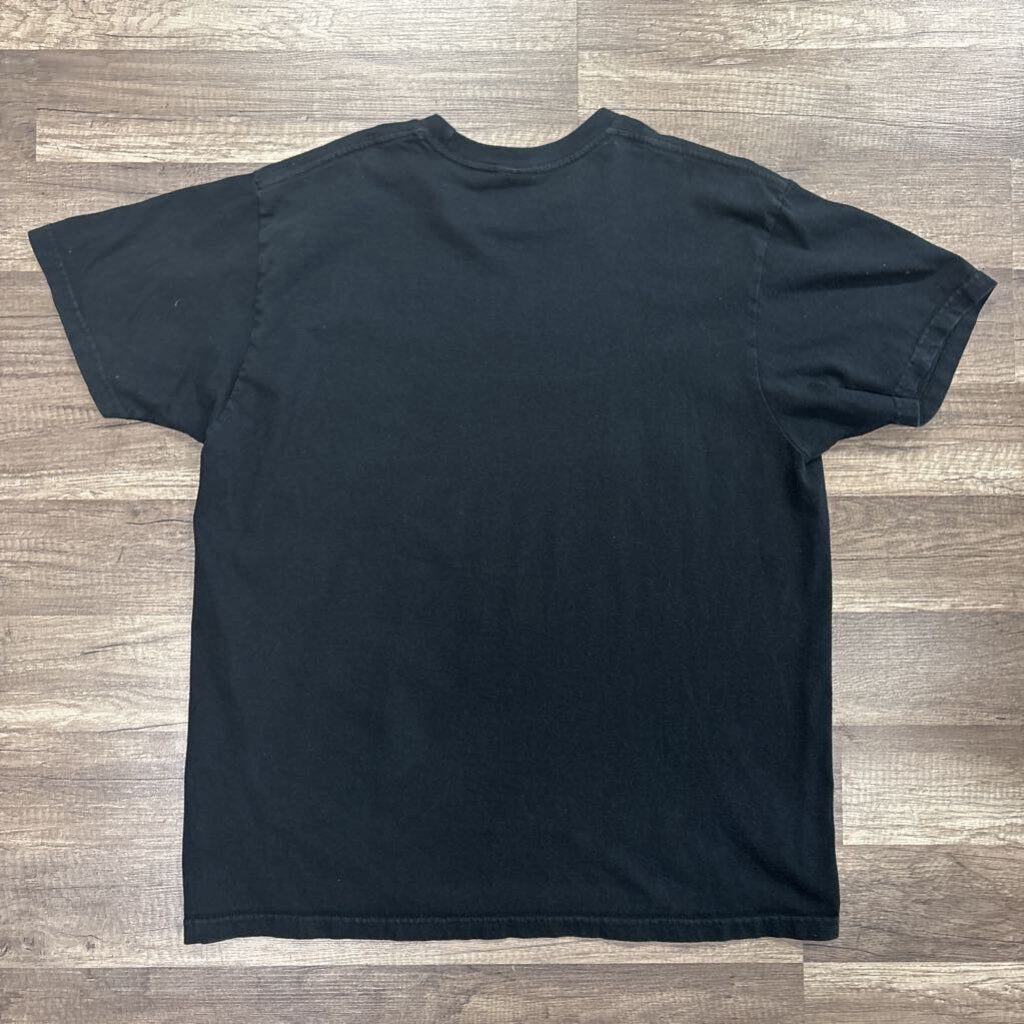 Supreme black shirt purple graphic