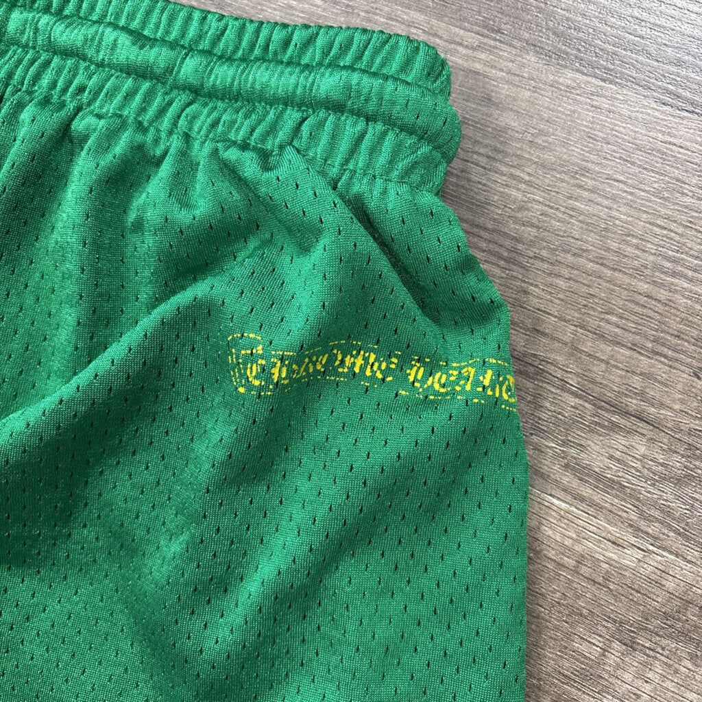 Chrome hearts mesh green shorts