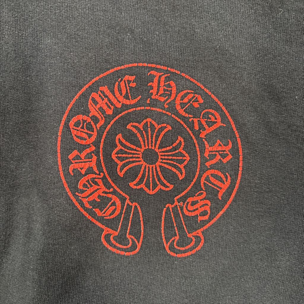 Chrome hearts red horseshoe hoodie
