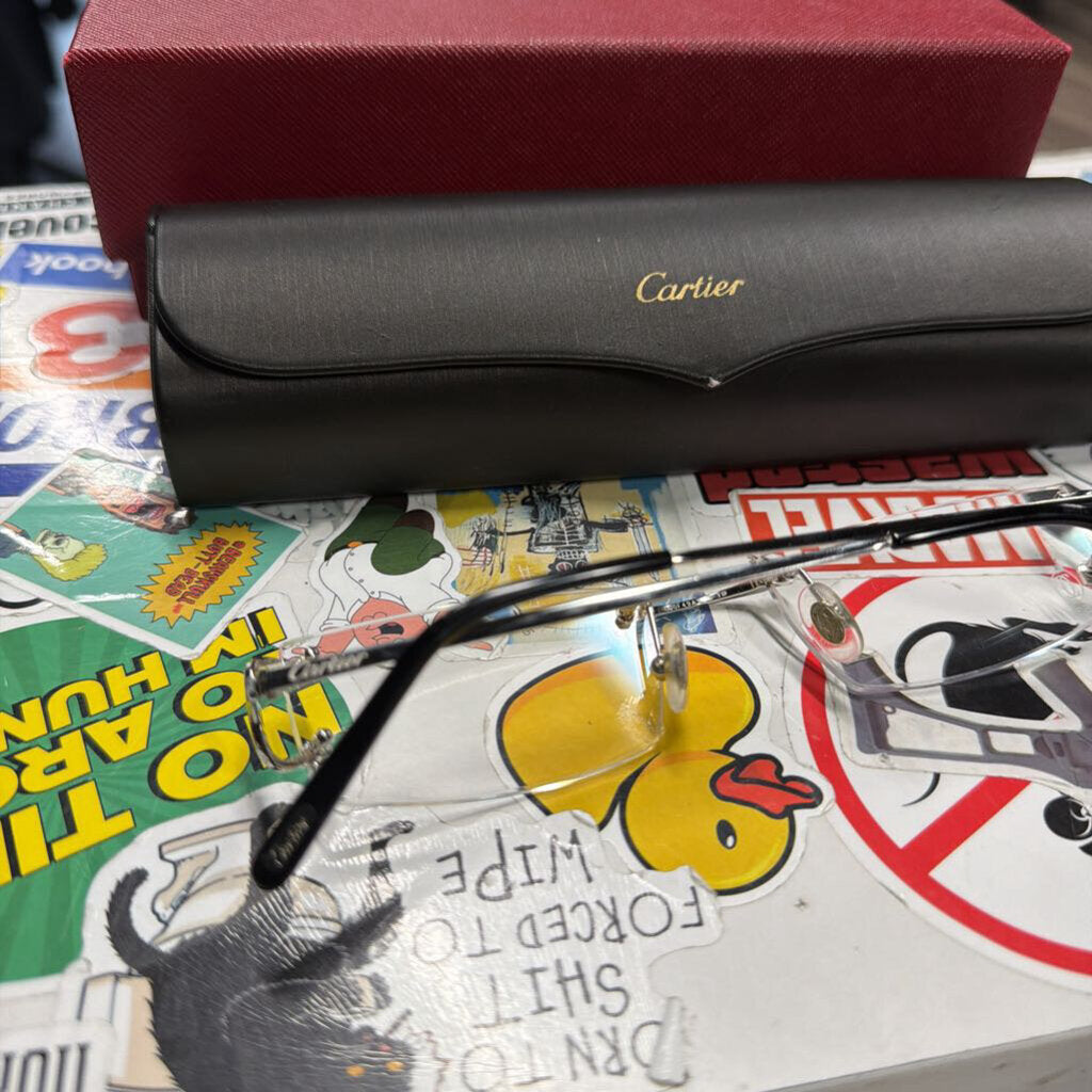 Cartier Rimless Rectangular Frame Glasses