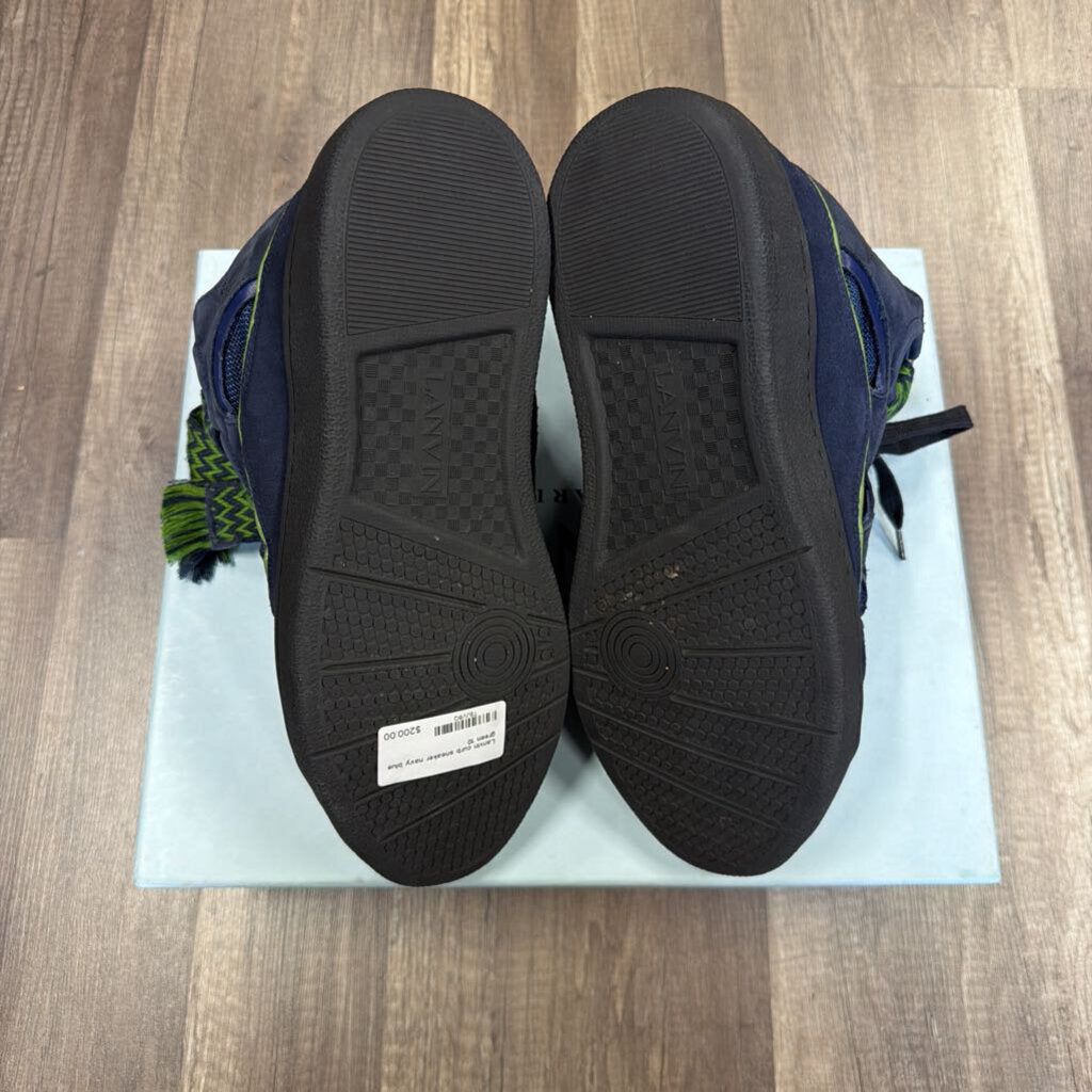 Lanvin curb sneaker navy blue green