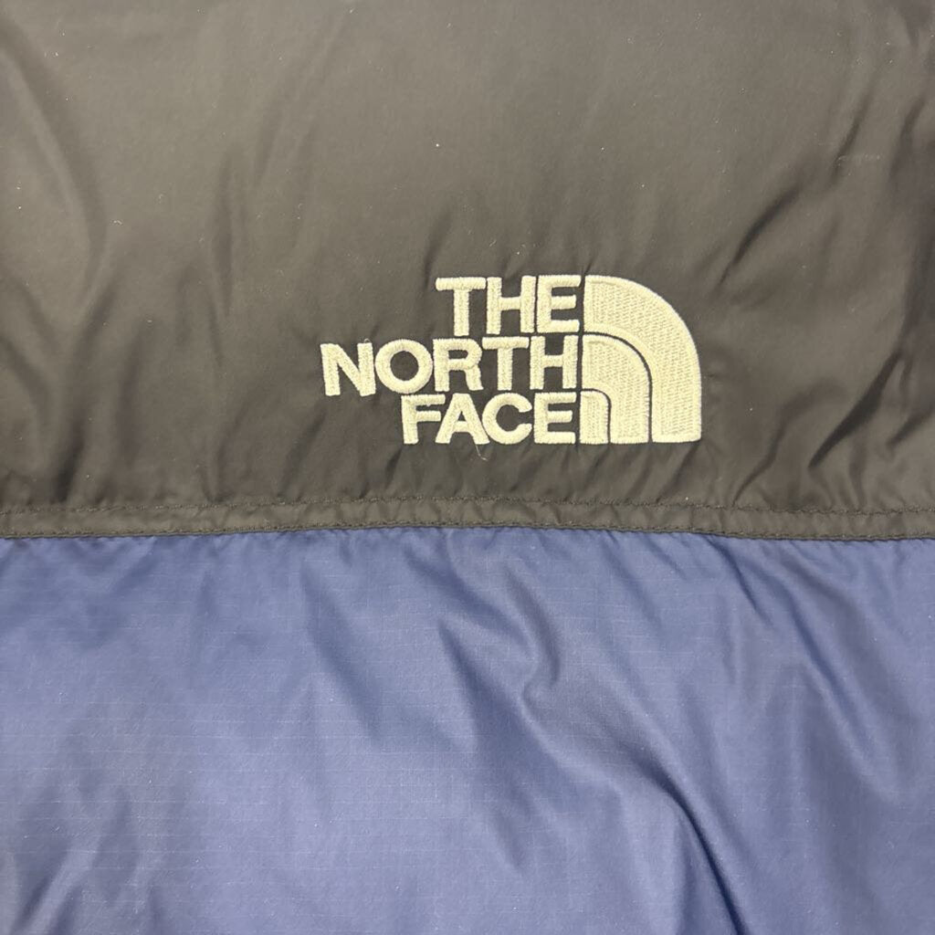 NorthFace 700 Puffer Coat Black Blue