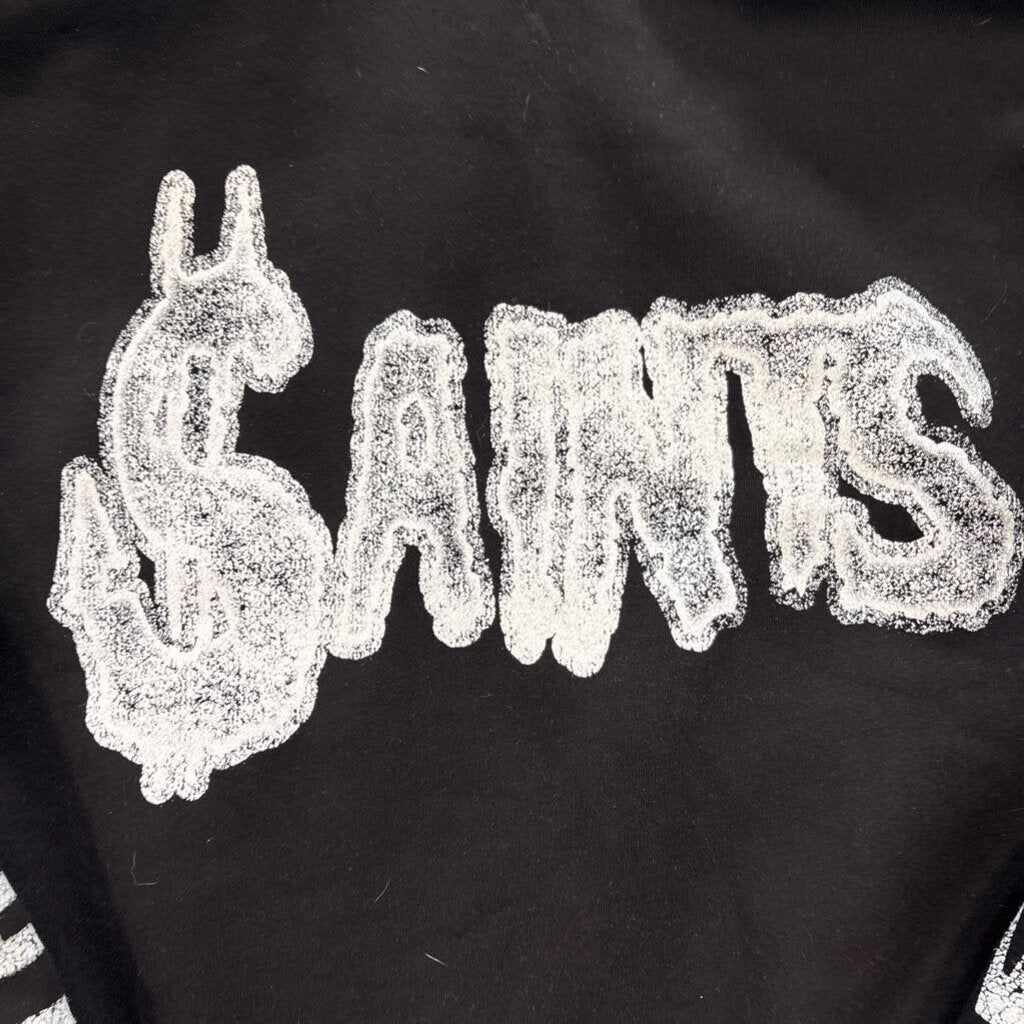 Saints black zip up hoodie