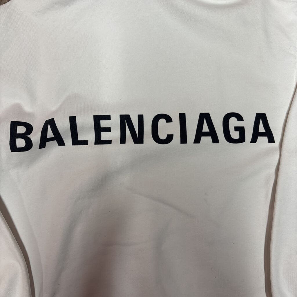 Balenciaga Hoodie White Back logo