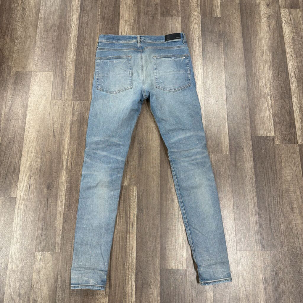 Amiri Jean MX1 Pink Patch Blue