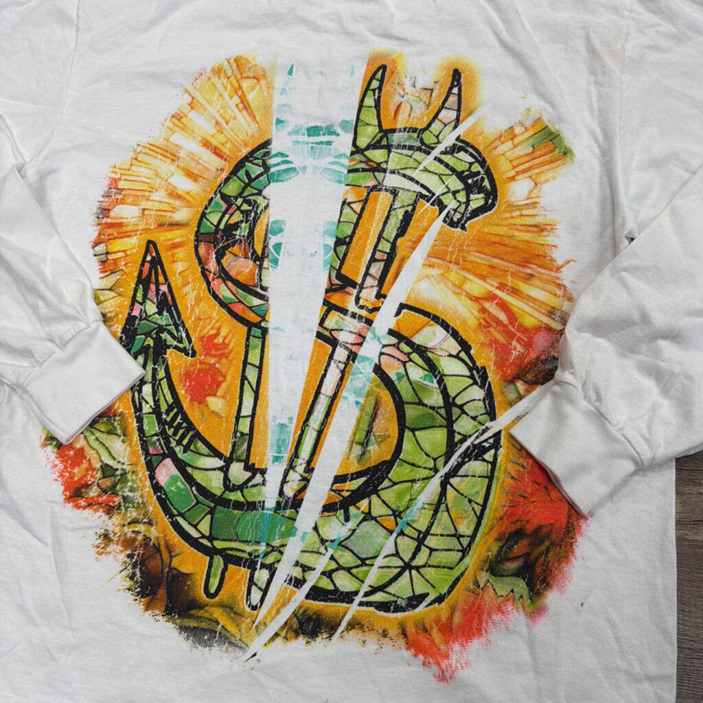 Saints white pray for us shirt L/S
