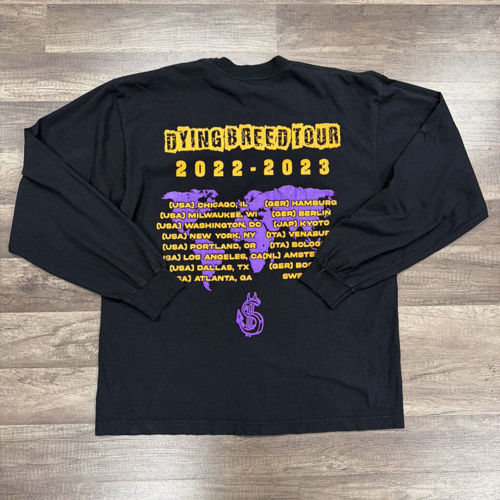 Saints dying breed tour black yellow L/S shirt
