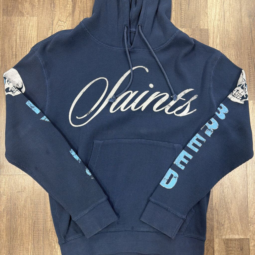 Saints blue thermal hoodie