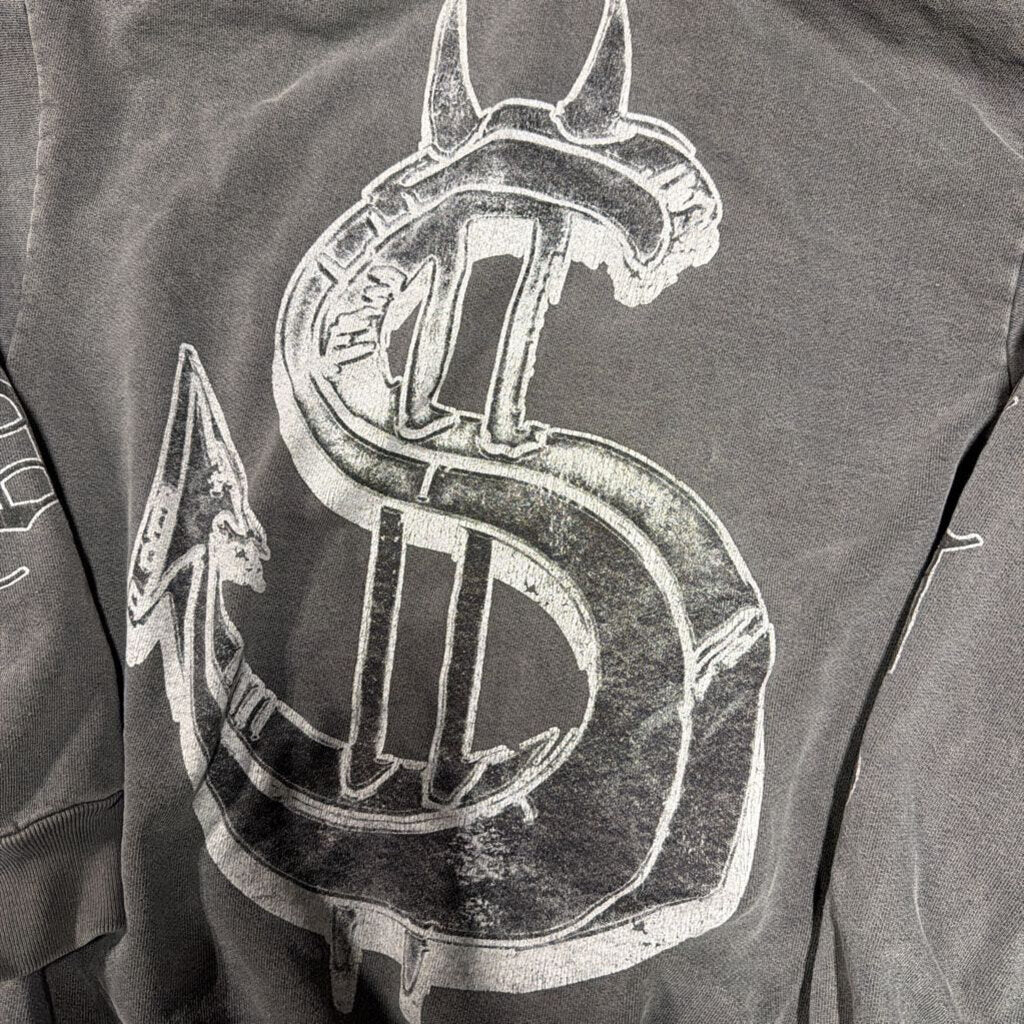 Saints Hoodie Script Logo Grey