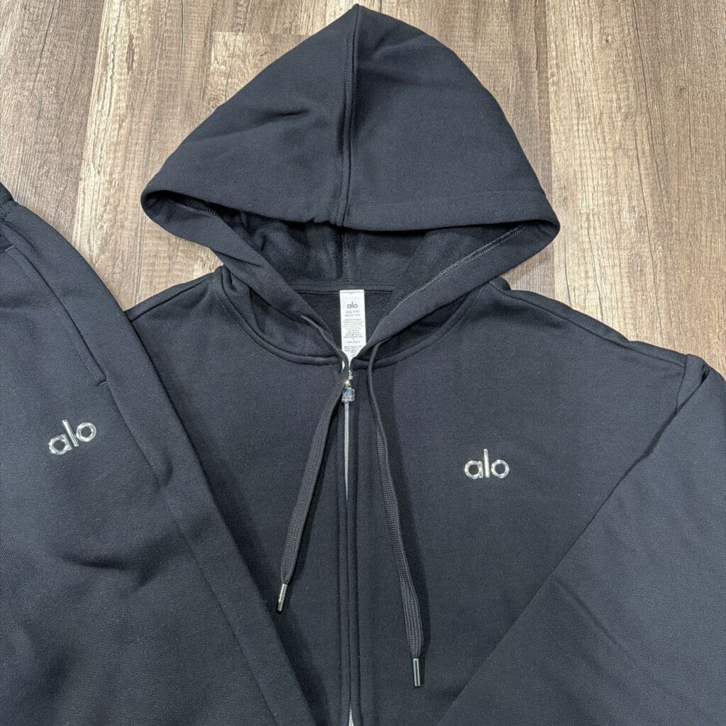 Alo Zip Up Set Black