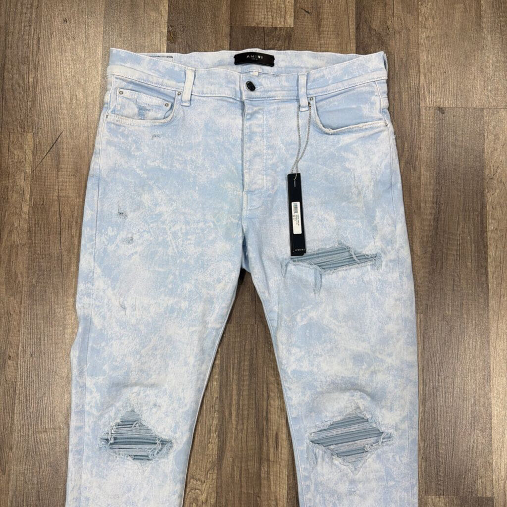 Amiri jean mx1 mineral wash light blue