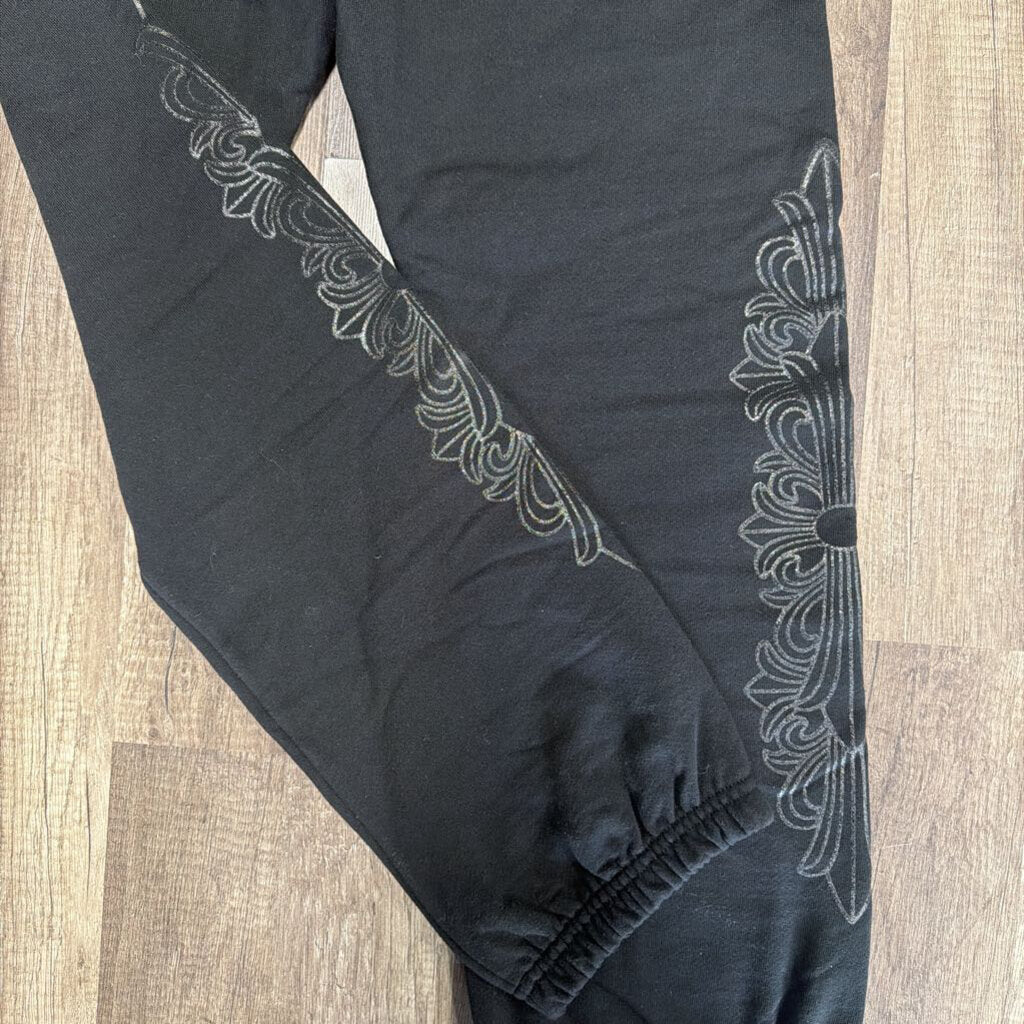 Chrome hearts triple black sweat pants