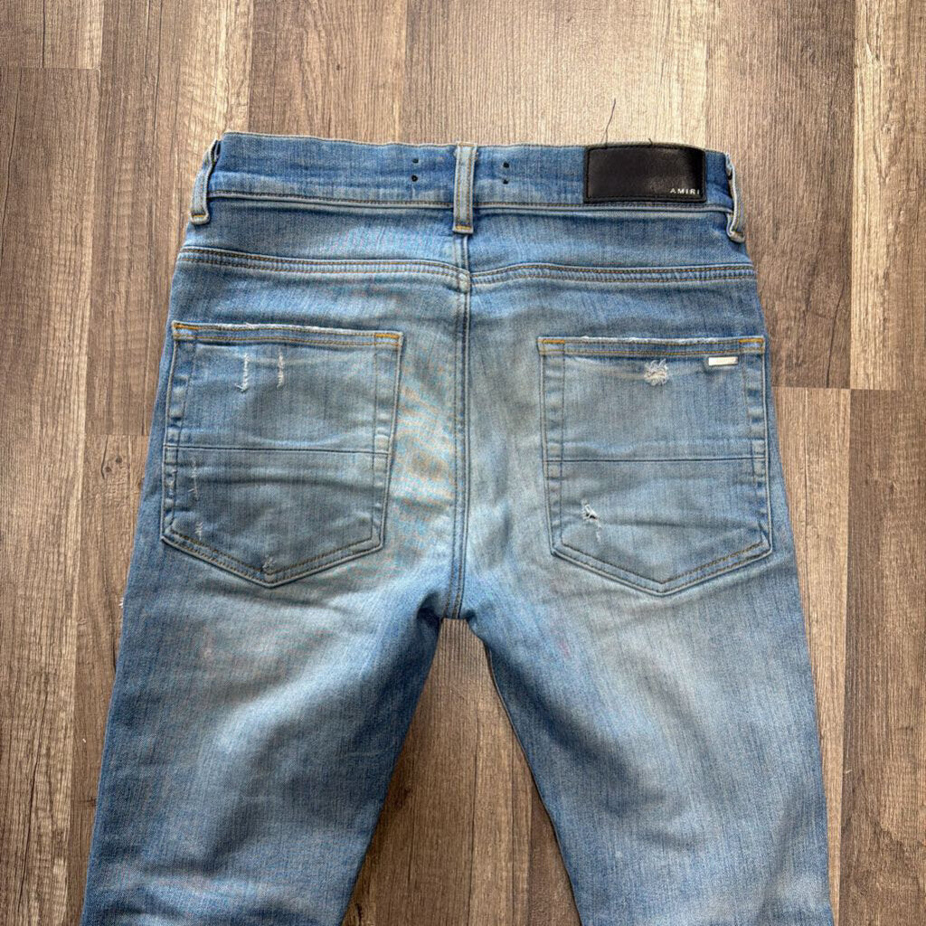Amiri Jean Mx1 Blue Red Patch