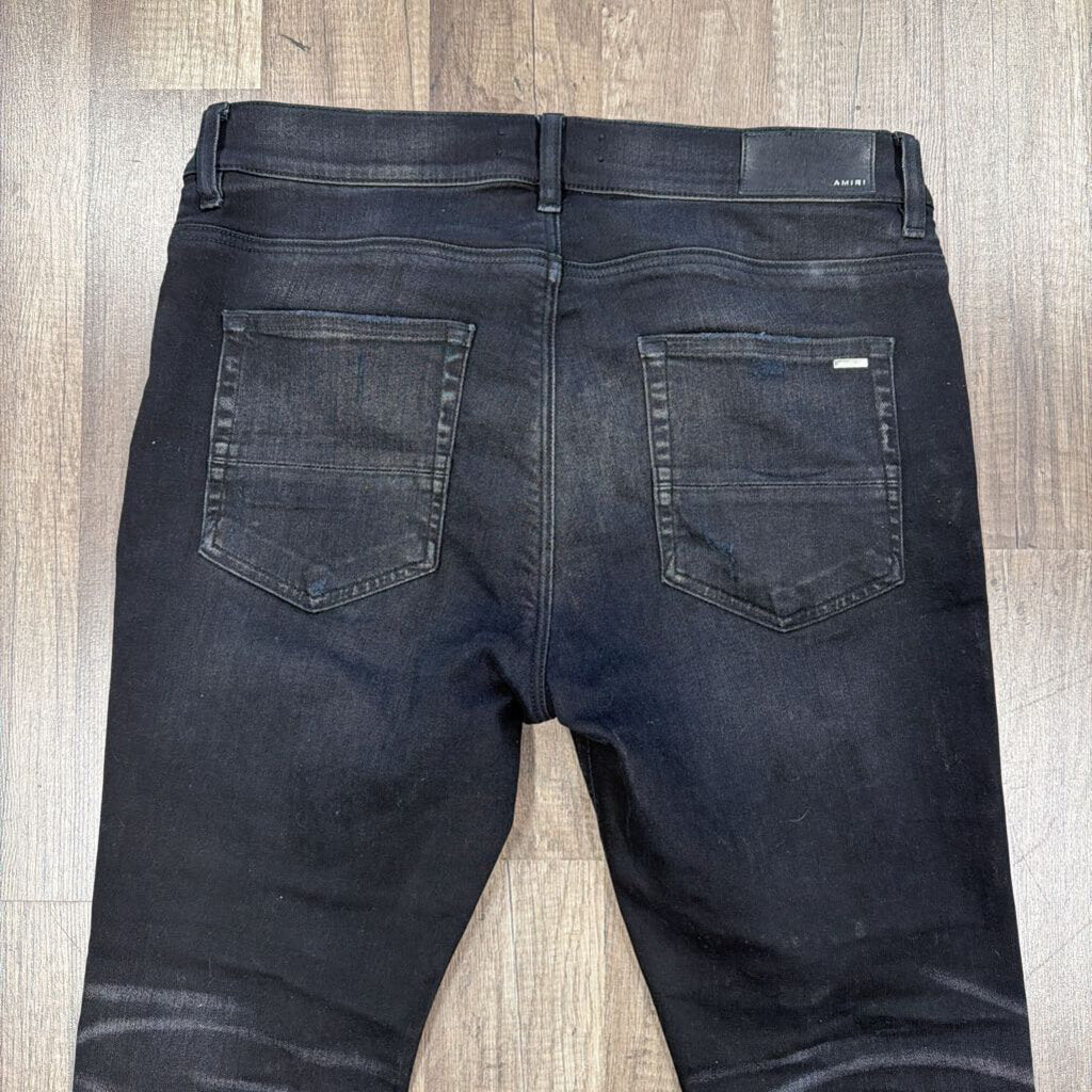 Amiri Jean MX-1 Balck Glitter Patch