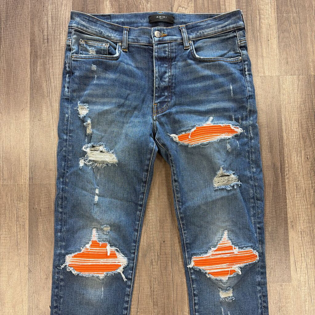 Amiri Jean Mx1 Orange Patch