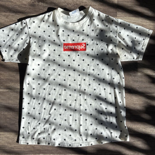 CDG x Supreme Box logo polka dot shirt